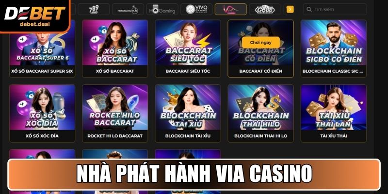 Nhà phát hành ViA Casino