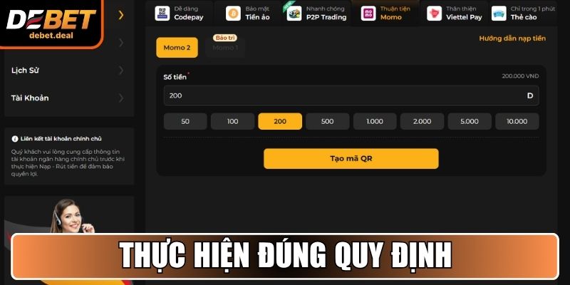 Thực hiện đúng quy định