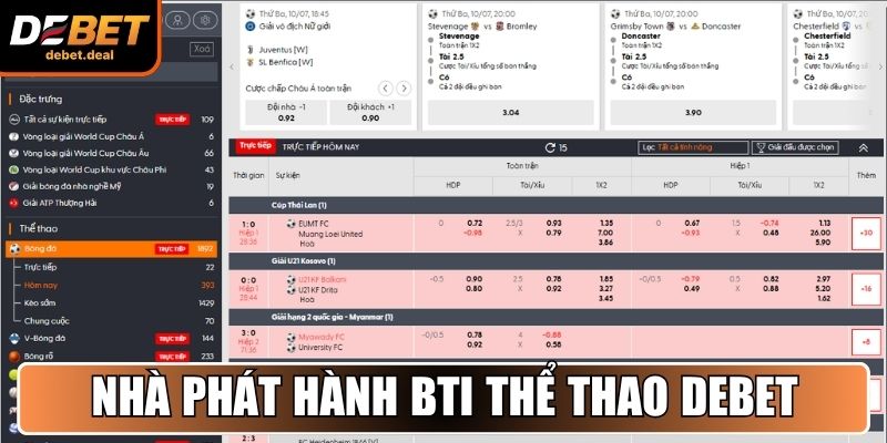 Nhà phát hành BTi Thể Thao Debet